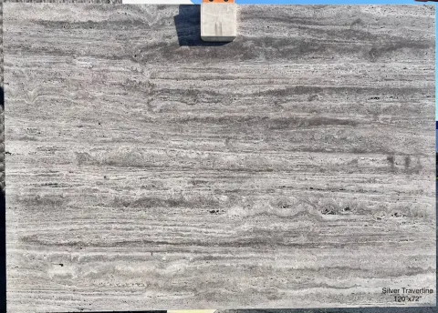 Unfilled Silver Travertine