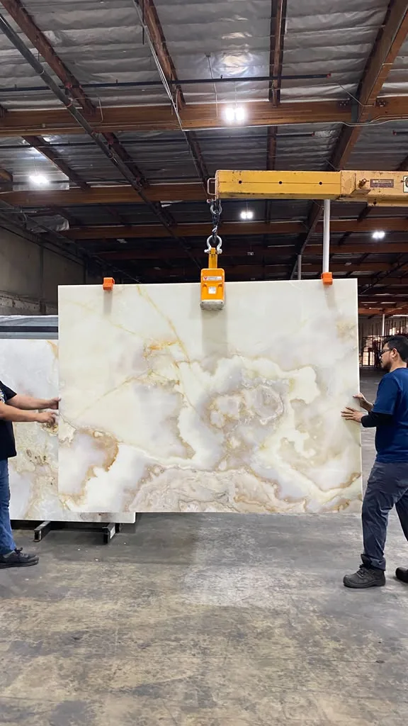 White Onyx Slab in Long Beach