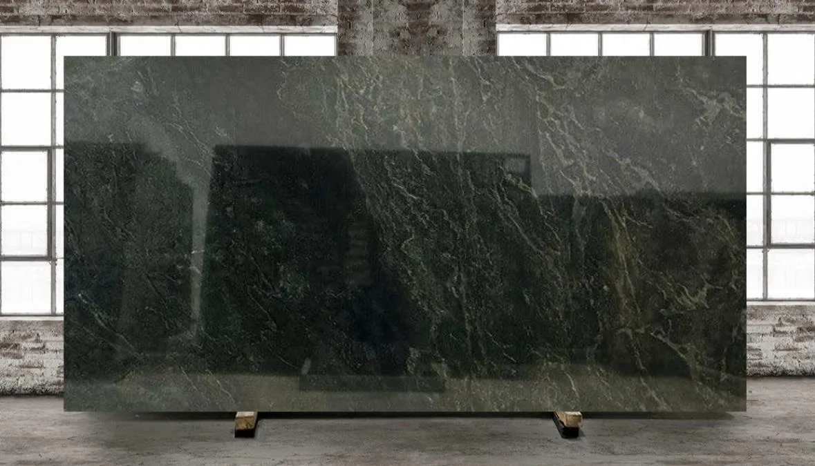 Midnight Green Granite Slab in Long Beach
