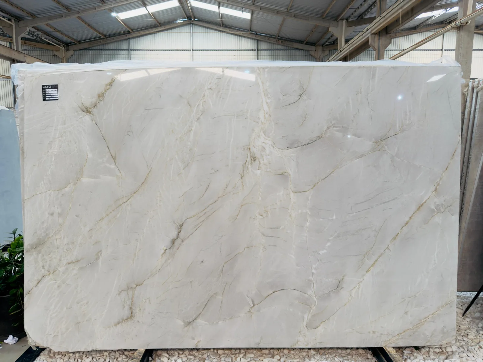Bianco Pearl Quartzite Slab in Sun Valley, Los Angeles