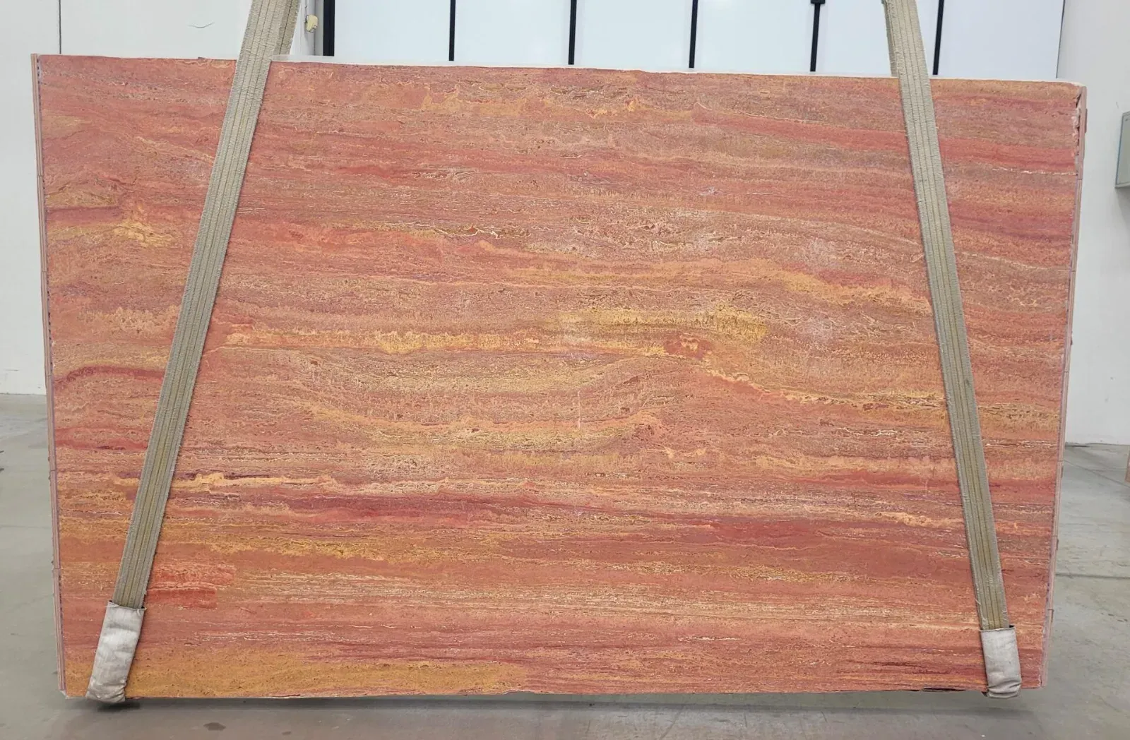 Travertino Rosso Travertine Slab in Sun Valley, Los Angeles