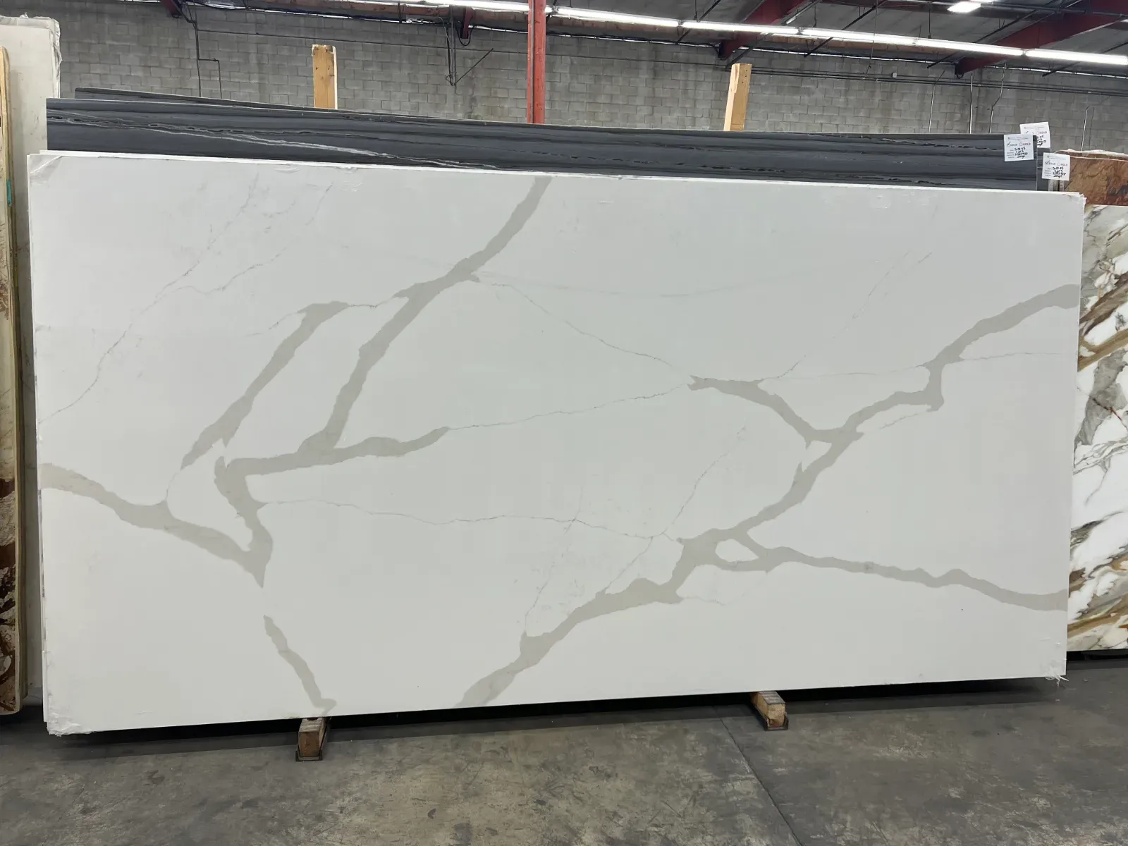 Calacatta Gold Quartz Slab in North Hollywood, Los Angeles