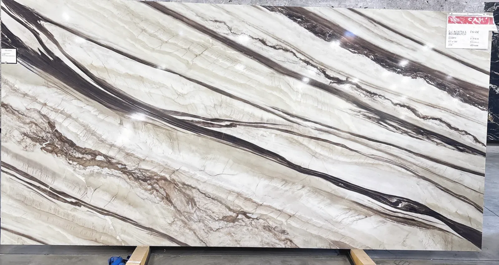 Calacatta Ghiandia Quartz Slab in Sylmar, Los Angeles