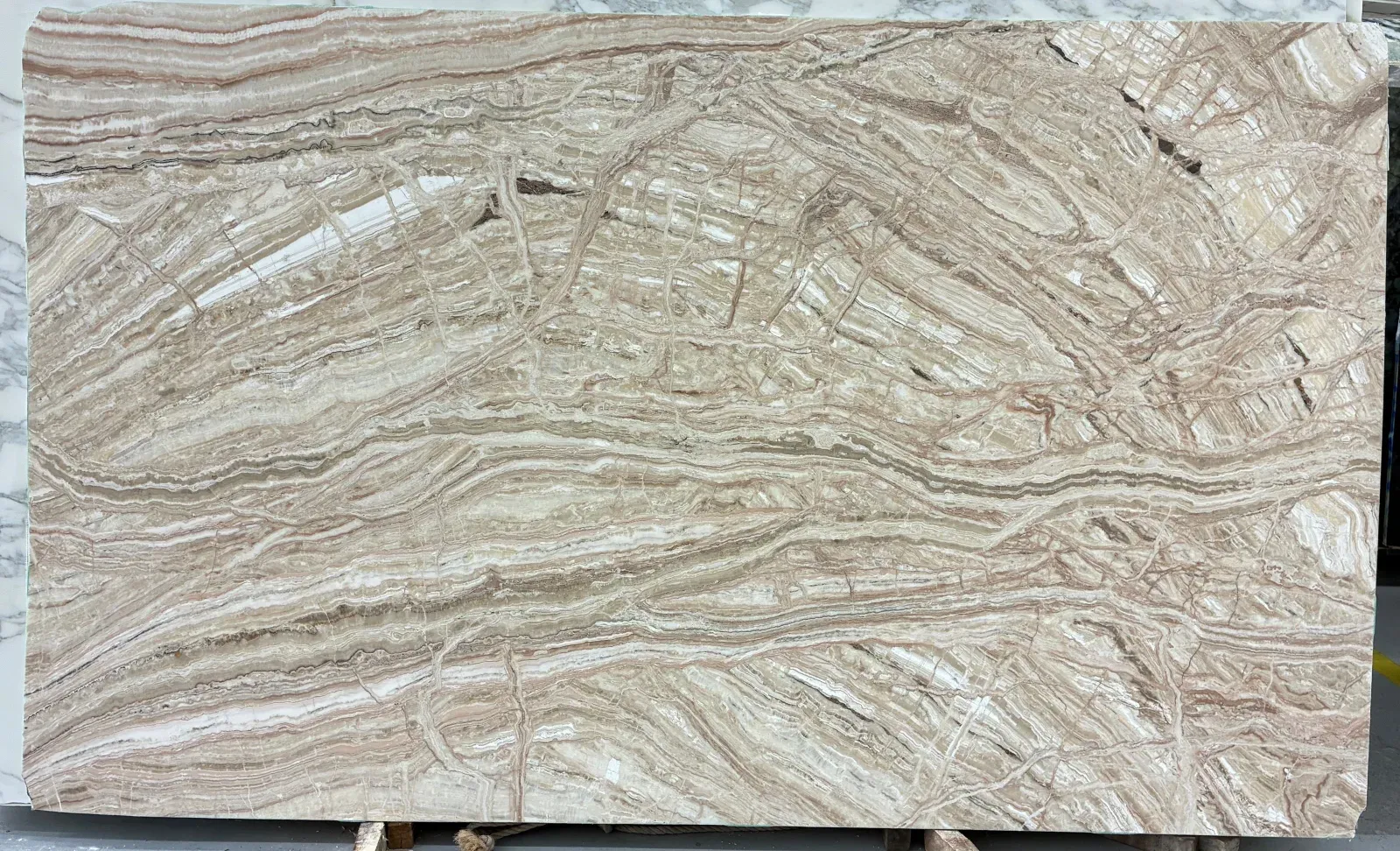 Canyon Travonyx Onyx slab from current Los Angeles inventory