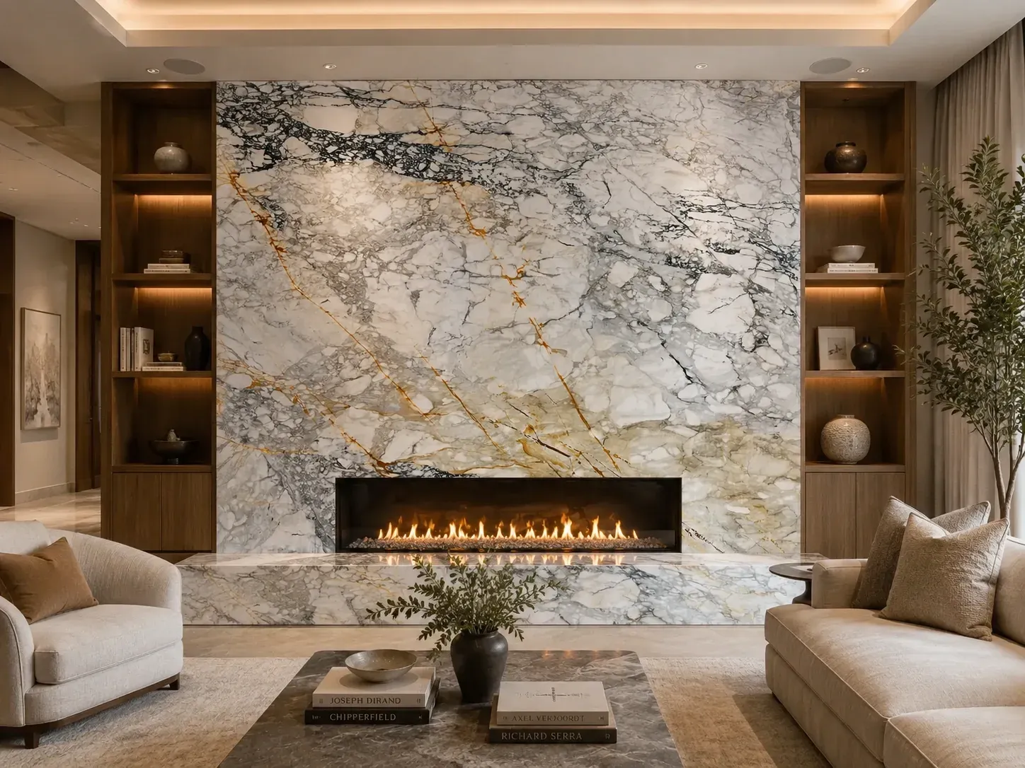 Calacatta Paonazzo Marble — Fireplace Inspiration
