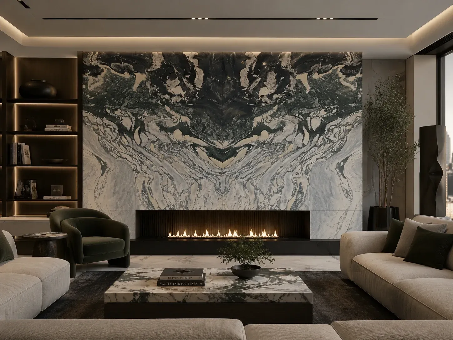 Calacatta Viola Marble — Fireplace Inspiration