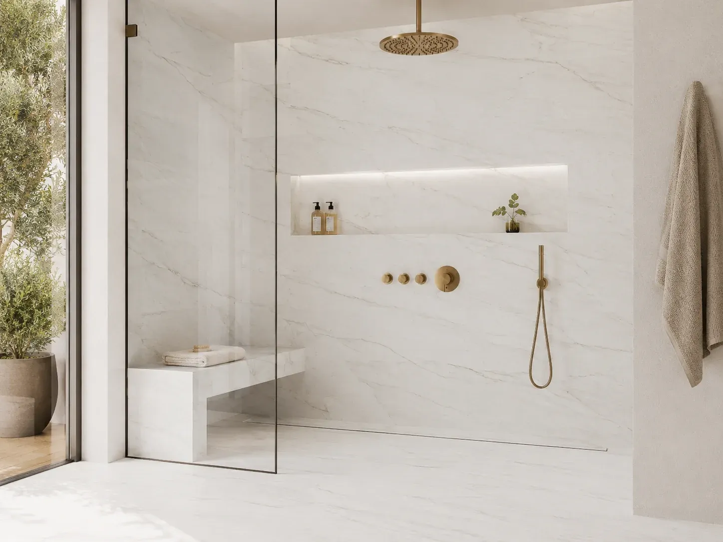Luce Di Luna 1st. Choice Quartzite — Bathroom Inspiration